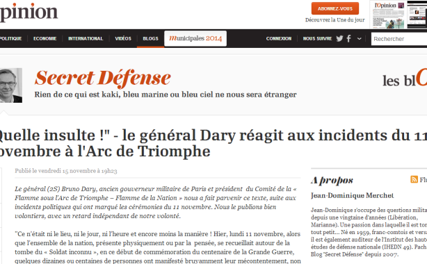 Jean-Dominique Merchet : « garde-à-vous devant l’opinion du général Dary »